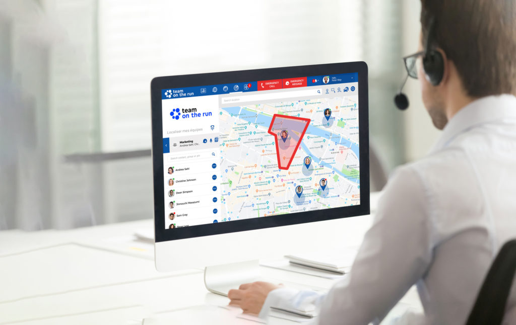 Dispatcher qui fait la configuration d'une zone virtuelle geofencing