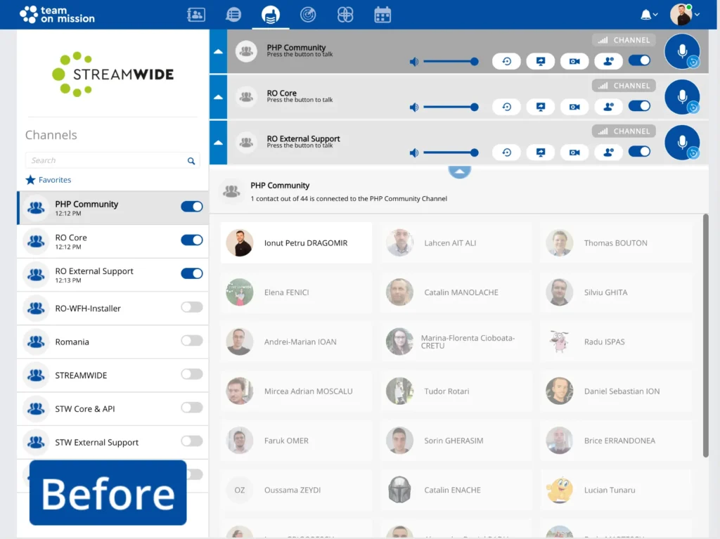 Screenshot of a webchat interface, version 4.2.