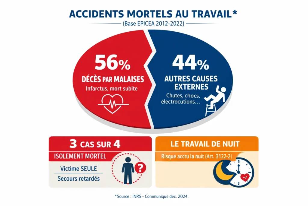 Travailleurs isolés, accidents mortels au travail et malaise des travailleurs isolés